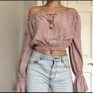 Forever 21 Bohemian Off the Shoulder crop.  Small